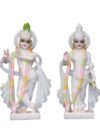 Radha Krishna Makrana White Marble Statue