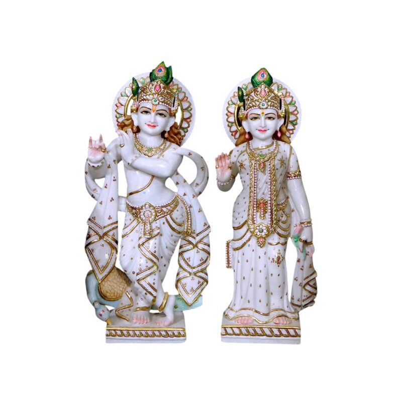 Radha Krishna Marble Statue For Home Temple (Vietnam)