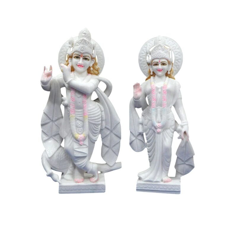Radha Krishna Marble Statue For Temple (Vietnam)