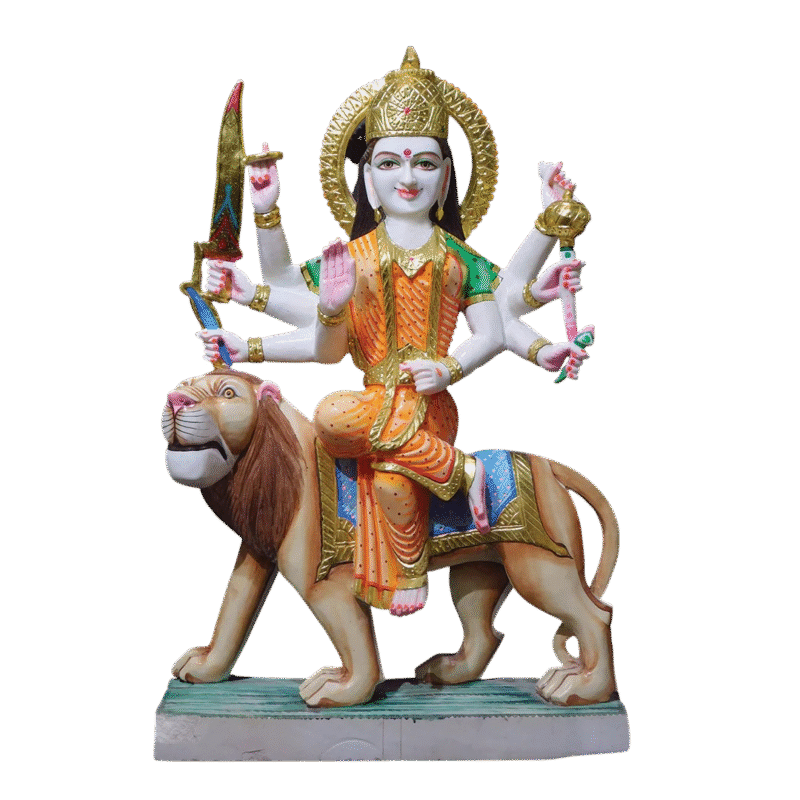 Durga Mata Marble Statue