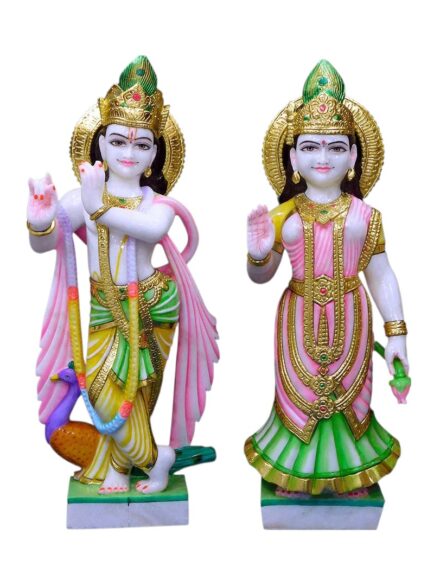 Radha Krishna Marble Statue For Home Temple (Makrana)