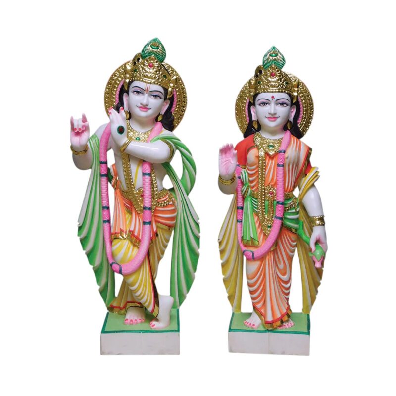 Radha Krishna Marble Statue