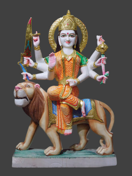 Durga Mata Marble Statue