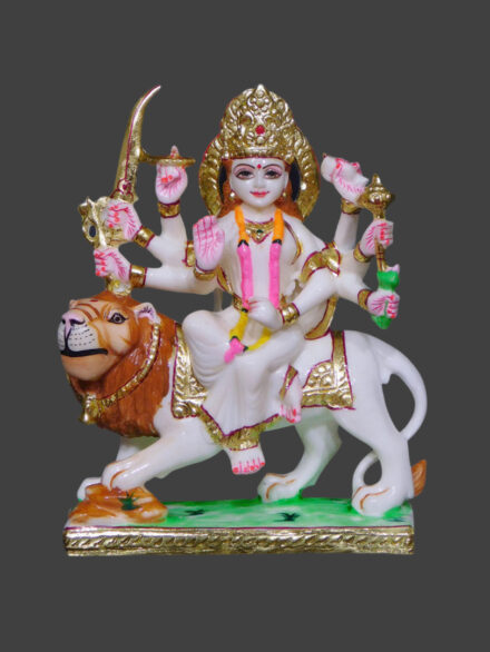 Durga Mata Marble Dust Sculpture Perfect for Temple