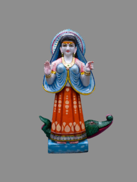 Ganga Ji Marble Idol Riding Makara