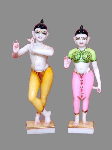 ISKCON Radha Krishna Makrana Marble Idol