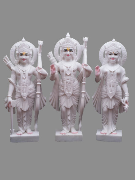 Handcrafted Ram Parivar Marble Statue