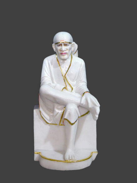 Sai Baba Makrana White Marble Statue