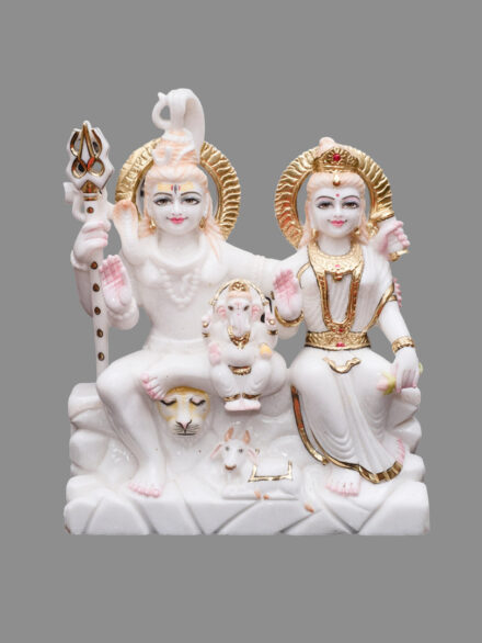 Shiv Parivar Marble Statue