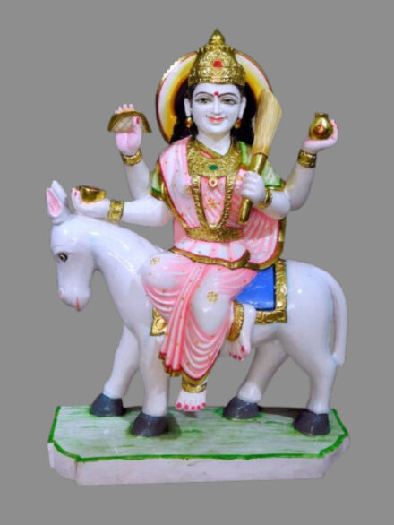 Handcrafted Sheetla Mata Marble Murti